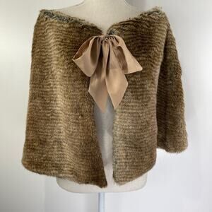 Faux Fur Capelet from a NYC outlet store one of a kind piece custom made size OS